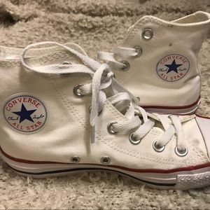 High Top White Converse (like new)